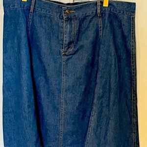 New never worn denim A-line skirt size XXL. 23 3/4” long from waistline